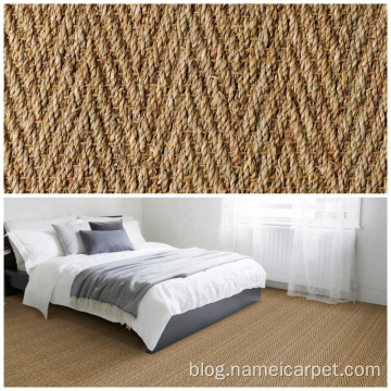 Natural seagrass woven carpet for bedroom living room